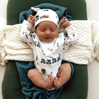 Snuggle Hunny - Trains Organic Long Sleeve Bodysuit