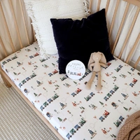 Snuggle Hunny - Trains Organic Fitted Cot Sheet