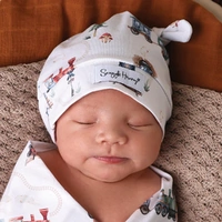Snuggle Hunny - Trains Organic Knotted Beanie