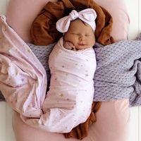 Snuggle Hunny - Twinkle Organic Jersey Wrap & Topknot Set