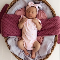 Snuggle Hunny - Twinkle Short Sleeve Organic Bodysuit with Frill