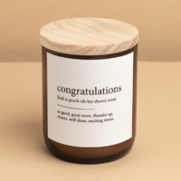 The Commonfolk Collective - Dictionary Meaning Candle - Congratulations
