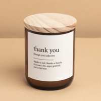 The Commonfolk Collective - Dictionary Meaning Candle - Thank You
