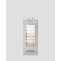 Little Bamboo Baby Towelling Washers 10 Pack - Iced Coffee