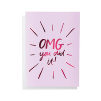 OMG You Did It Foiled Greeting Card