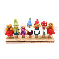 Tara Treasures - Fairies and Gnomes Felt Finger Puppet Set