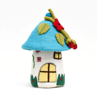 Tara Treasures - Fairies and Gnome House - Blue Roof