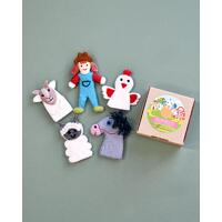 Tara Treasures - Old Macdonald Farm Animals B Finger Puppet Set