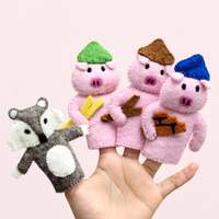 Tara Treasures - The Three Little Pigs Finger Puppet Set
