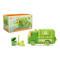 Wooden Recycle Truck with Sounds and Lights