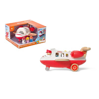 Wooden Airplane with Sounds and Lights Red