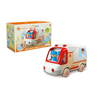 Wooden Ambulance and Accessories with Sounds and Lights