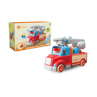 Wooden Fire Engine with Sounds and Lights