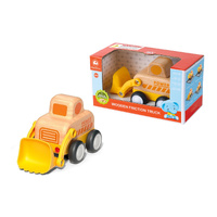 Wooden Friction Truck Bulldozer with Sounds and Lights
