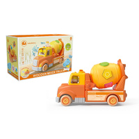 Wooden Mixer Truck with Blocks, Sound and Lights