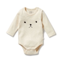 Wilson + Frenchy - Buttermilk Organic Rib Long Sleeved Bodysuit