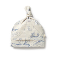 Wilson + Frenchy - Sail Away Organic Knot Hat [Size: NB]