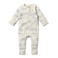 Wilson + Frenchy - Sail Away Organic Zipsuit with Feet