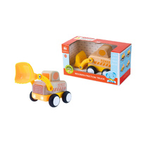 Wooden Friction Truck Digger with Lights and Sounds