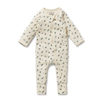 Wilson + Frenchy - Twilight Leaf Organic Zipsuit with Feet