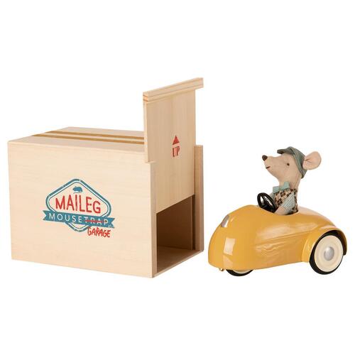 Maileg - Mouse Car and Garage Yellow