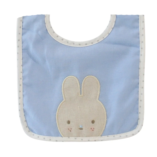 Alimrose - Linen Bunny Bib Blue