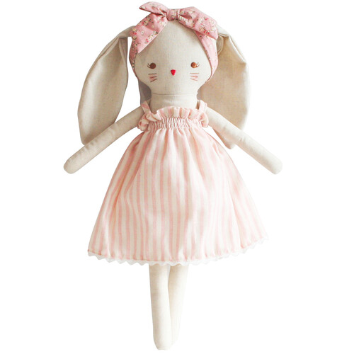 Alimrose - Large Bopsy Bunny Pink Stripe Dress 40cm