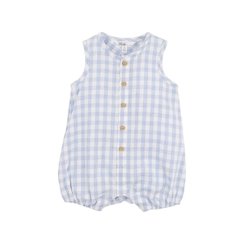 Bebe - Axel Check Romper [Size: 0000]