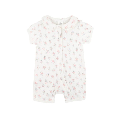 Bebe - Anya Ditsy Print Organic Short Sleeve Zipsuit [Size: 0000]