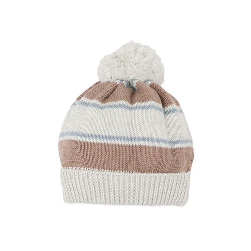 Bebe - Alvin Organic Stripe Knitted Beanie [Size; XXS]