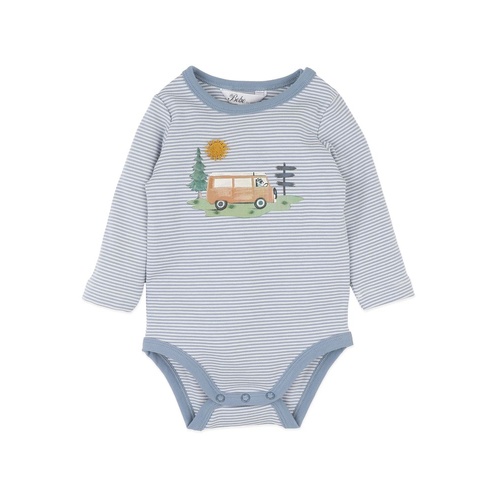 Bebe - Alvin Organic Stripe Long Sleeve Bodysuit [Size: 0000]