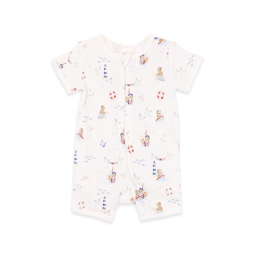 Bebe - Axel Print Organic Short Sleeve Zipsuit [Size: 0000]