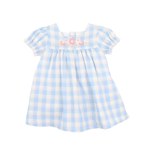 Bebe - Bonnie Check Organic Embroidered Dress [Size: 00]