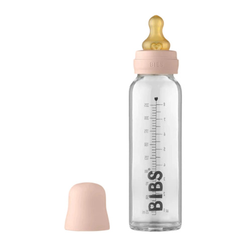 BIBS Baby Glass Bottle Complete Set 225ml Blush