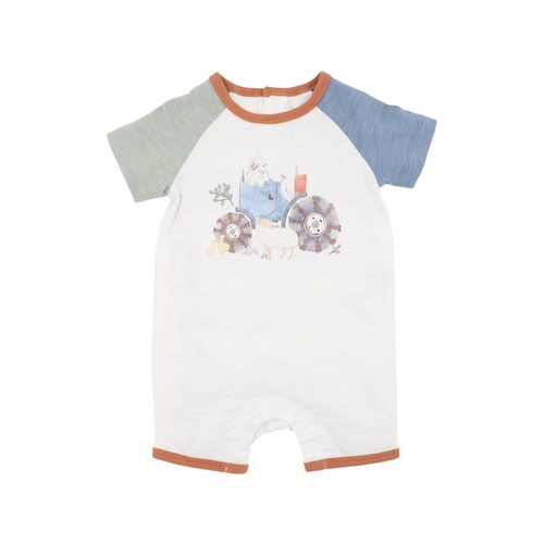 Bebe - Clayton Farm Scene Short Sleeve Romper [Size: 000]