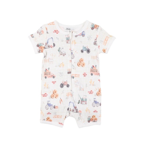 Bebe - Clayton Short Sleeve Zipsuit [Size: 0000]