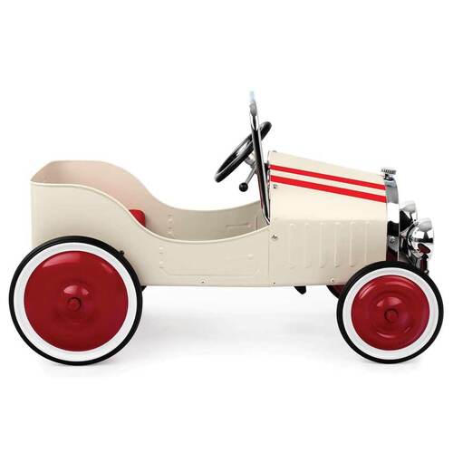 Baghera - White Metal Pedal Car