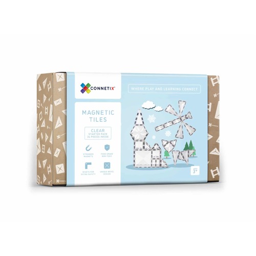 Connetix - 34 Piece Clear Starter Pack