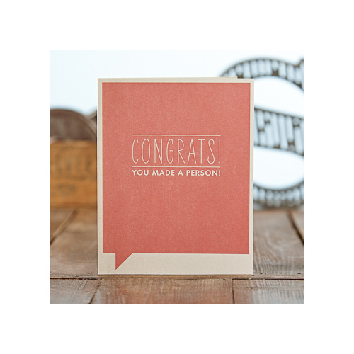 Congrats! You Made A Person Greeting Card