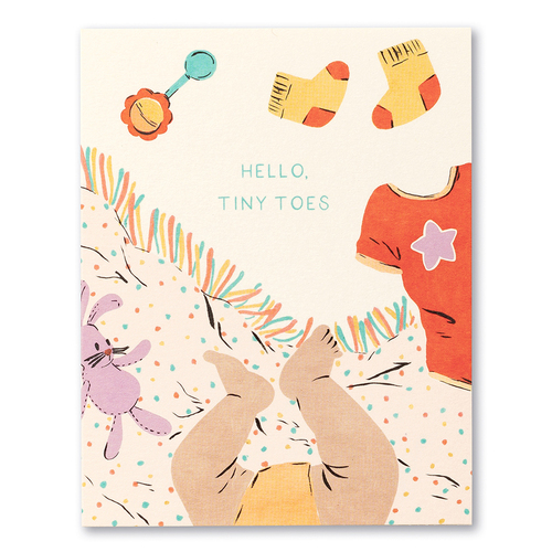 Hello, Tiny Toes Baby Card