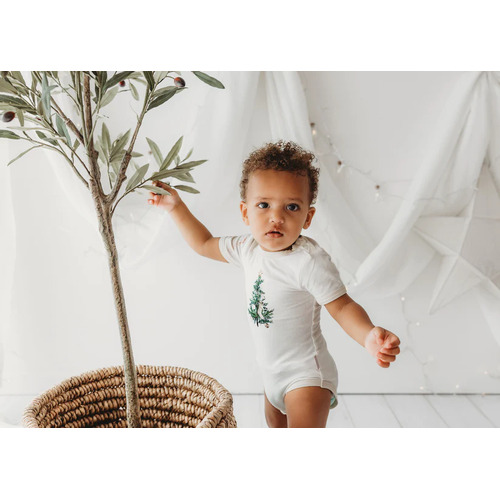 Child of Mine - Eggnog Bodysuit Santa's Forest [Size: 3-6 Months]