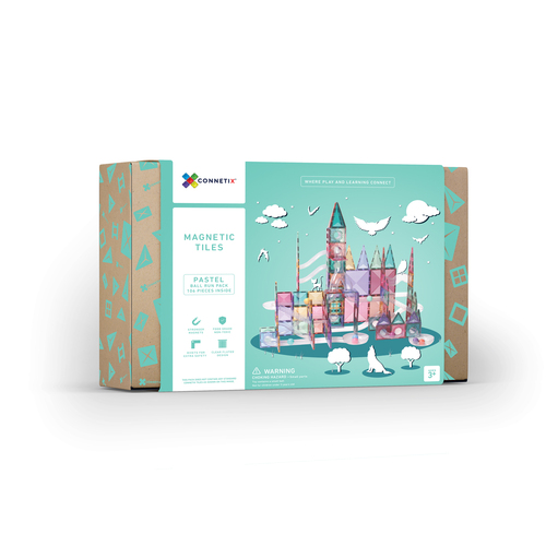 Connetix - 106 Piece Pastel Ball Run Pack