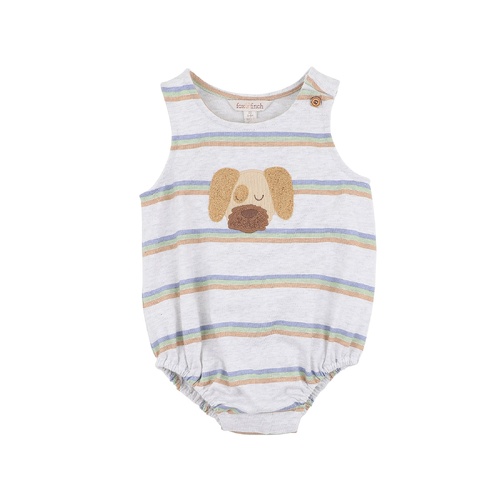 Fox & Finch - Wildlings Stripe Dog Bodysuit [Size: 0000]