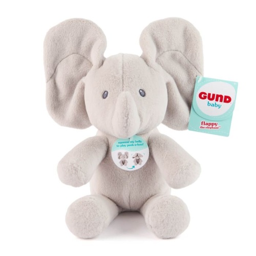Gund - Flappy Elephant Handheld Peek-a-Boo Plush 30cm