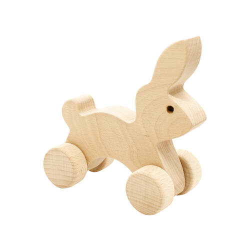 Wooden Rabbit Push Along - Hoppy