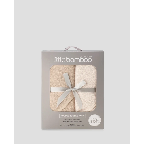 Little Bamboo Baby Hooded Towels 2 Pack - Iced Coffee
