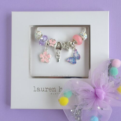 Lauren Hinkley - Purple Butterfly Magic Charm Bracelet