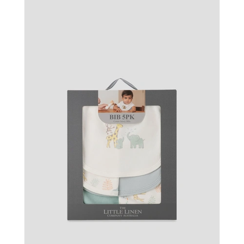 Baby Jersey Bibs 5 Pack- Savanna Giraffe