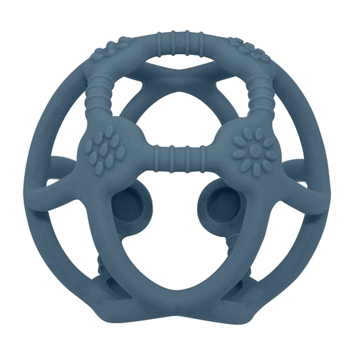Silicone Teething Ball - Steel Blue