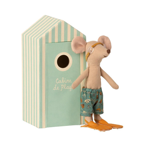 Maileg - Beach Mouse Big Brother in Cabin